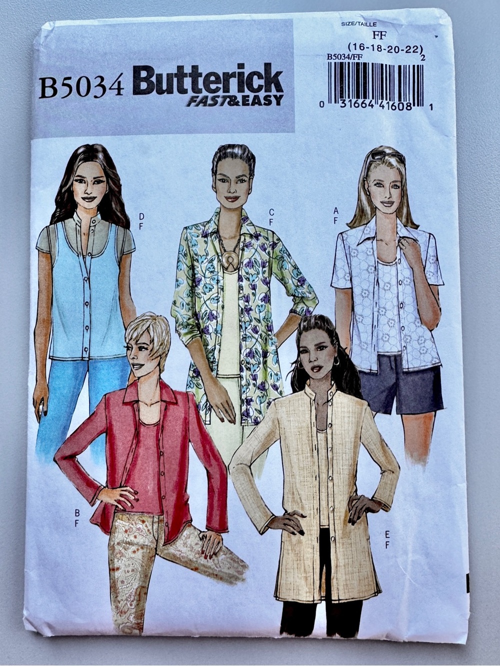 Summer too plus size Butterick Sewing Pattern B5034